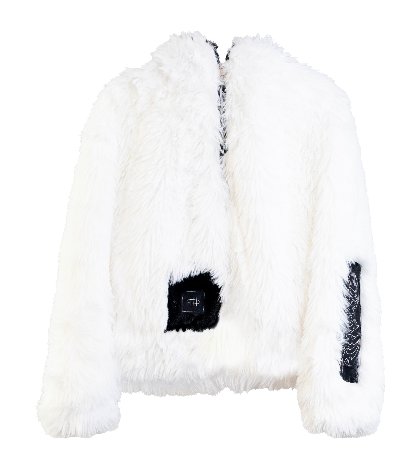 Chamarra Peluche Blanca